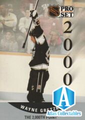 Wayne Gretzky 1990-91 Pro Set #703 2000th Point Los Angeles Kings